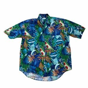 Vintage Gottex Mens Hawaiian Shirt L